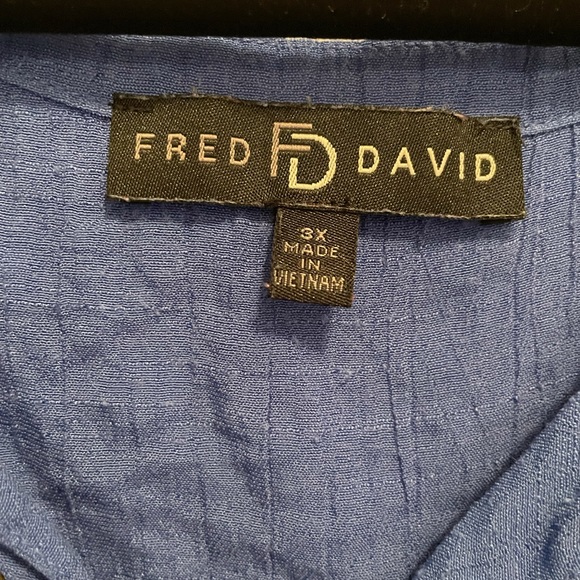 Women’s size 3x pheasant blouse in Royal/Sky blue - Picture 2 of 3